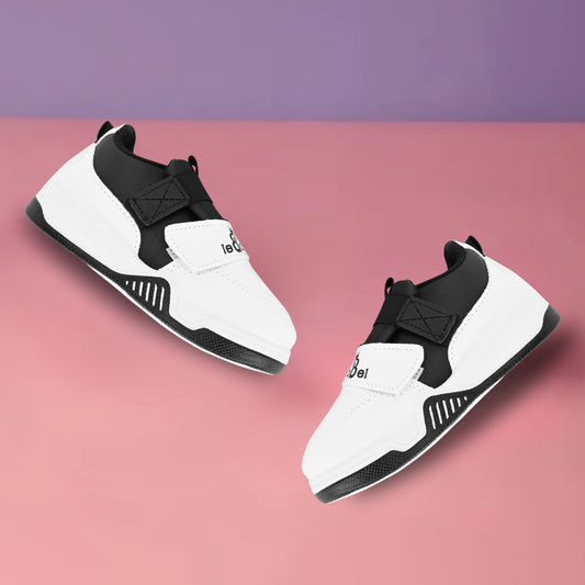 Kids Stylish Trending Sneakers - White & Black (Unisex)