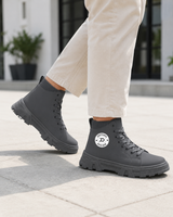 Grey High-Top Boot
