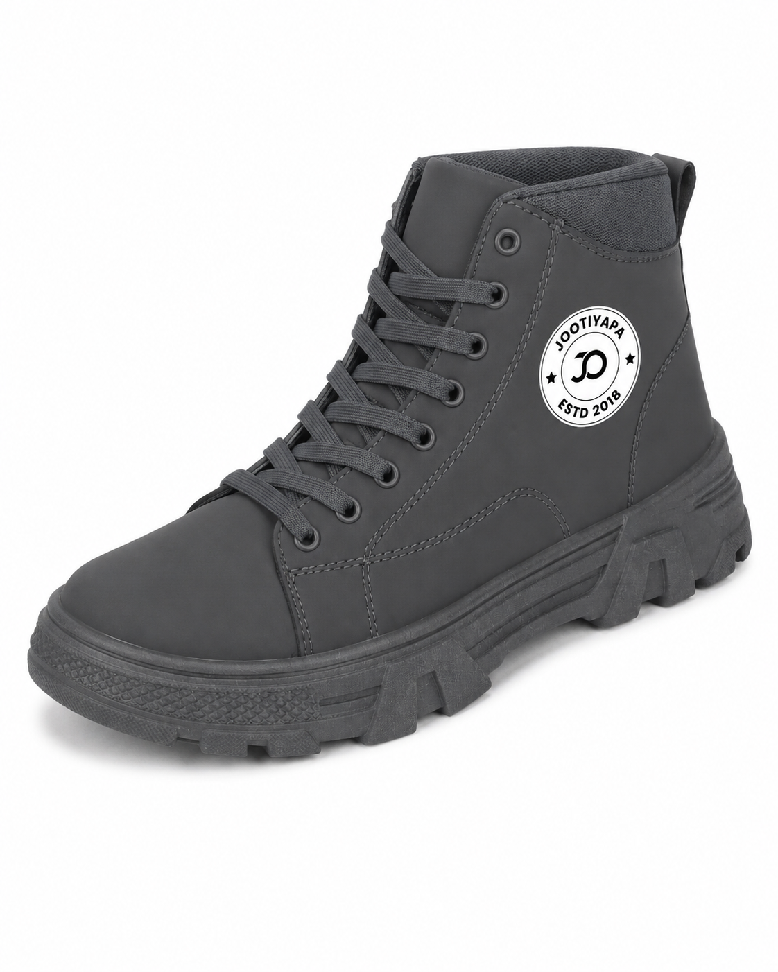 Grey High-Top Boot