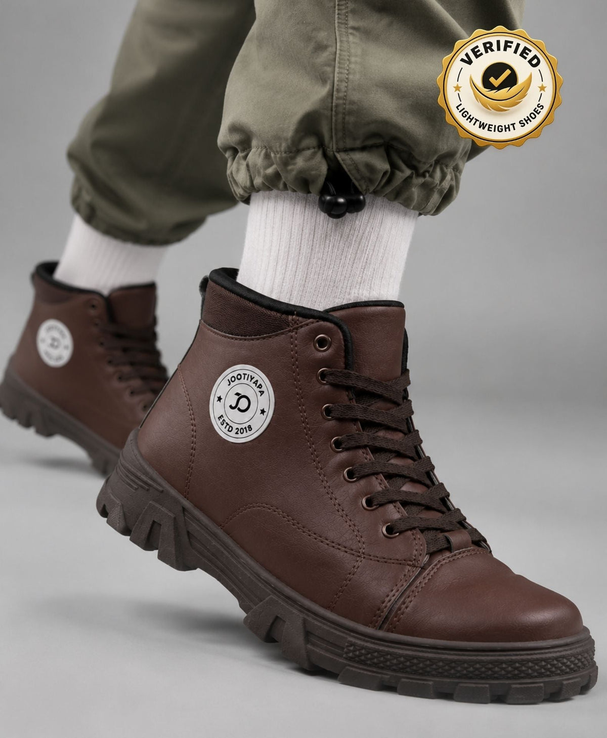 Jootiyapa Storm Chocolate High-Top Boot – Chunky Street Style Jootiyapa