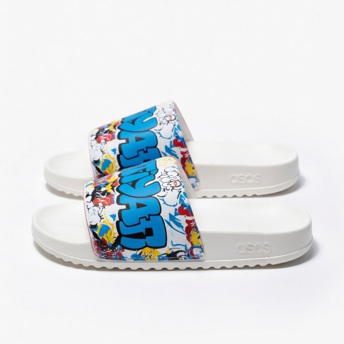 Stylish Genz Byte Blue Cushion Slides