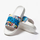 Stylish Genz Byte Blue Cushion Slides