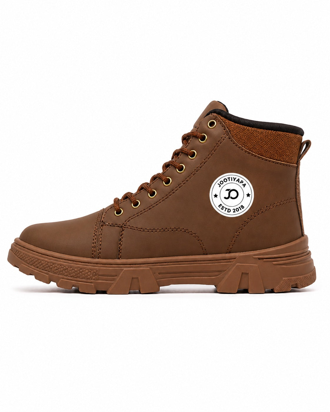 Brown High-Top Boot