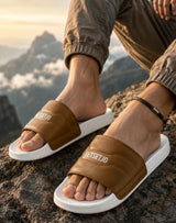 Jootiyapa Algo Brown Cushion Slides – Soft-Step Comfort Jootiyapa