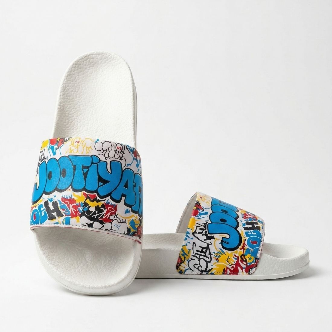 Stylish Genz Byte Blue Cushion Slides