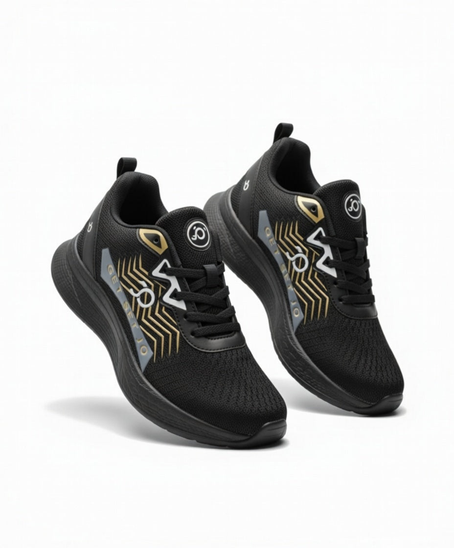 HAWK Black Mens Stylish Sports shoes for GenZ
