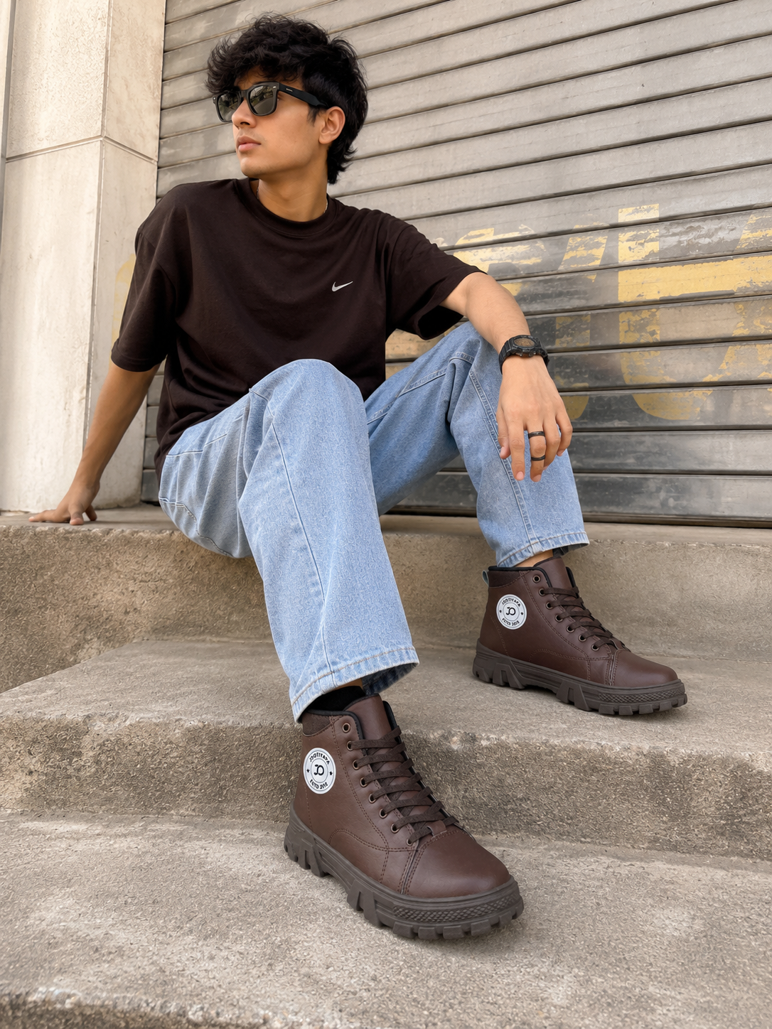 Jootiyapa Storm Chocolate High-Top Boot – Chunky Street Style Jootiyapa