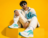 Mens Stylish Green Lightweight Shoes