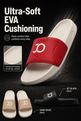Stylish Genz Python White Cushion Slides
