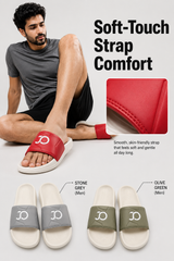 Stylish Genz Python White Cushion Slides