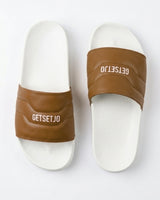 Stylish Genz Algo Brown Cushion Slides