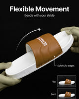 Stylish Genz Algo Brown Cushion Slides
