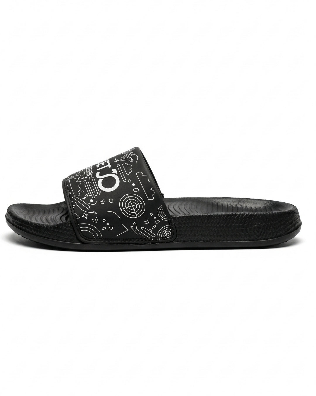 Stylish Genz Black Cushion Slides