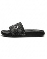 Stylish Genz Black Cushion Slides