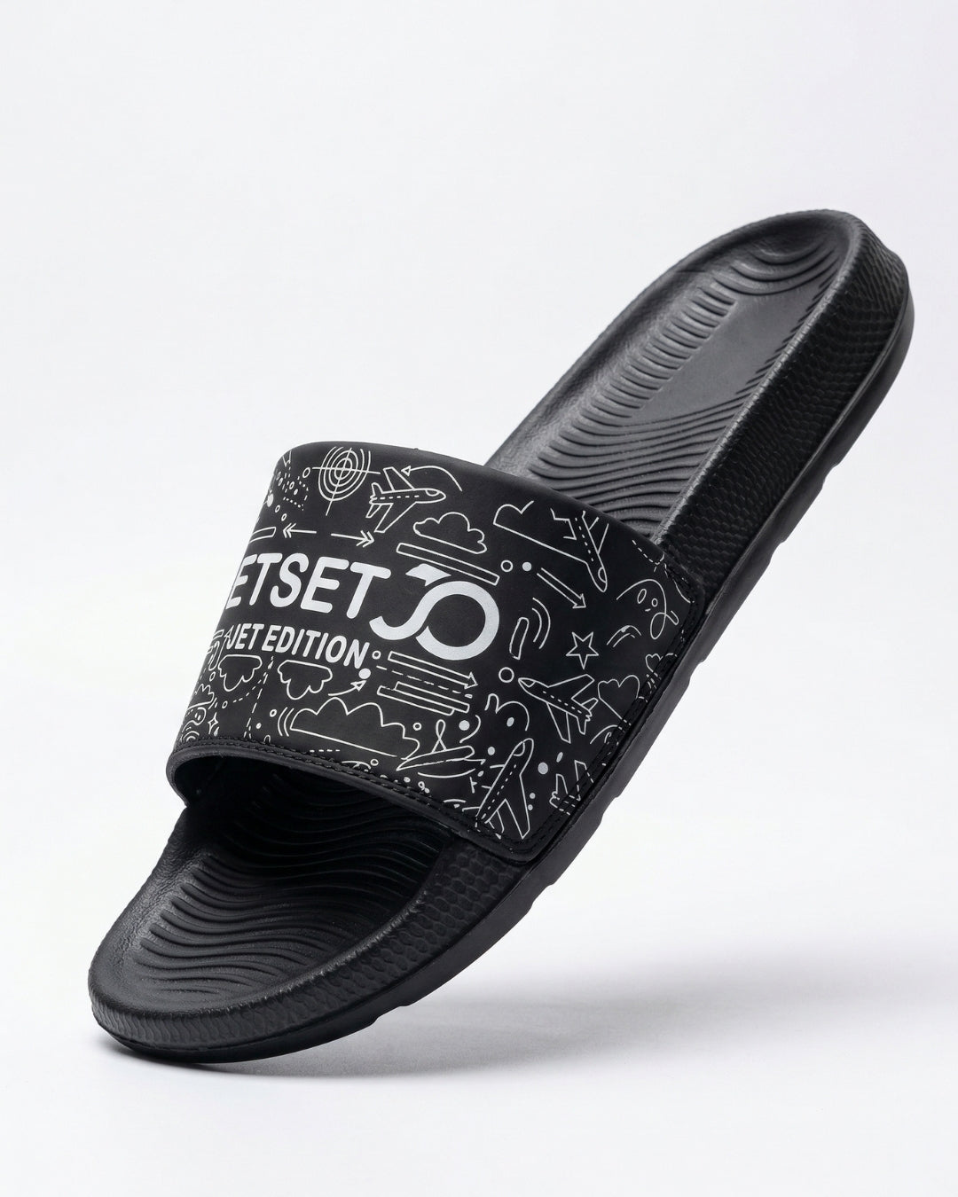 Stylish Genz Black Cushion Slides