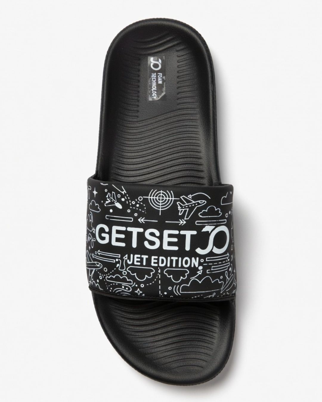 Stylish Genz Black Cushion Slides