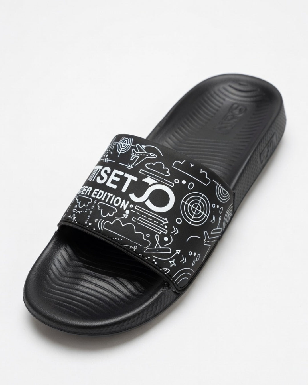 Stylish Genz Black Cushion Slides