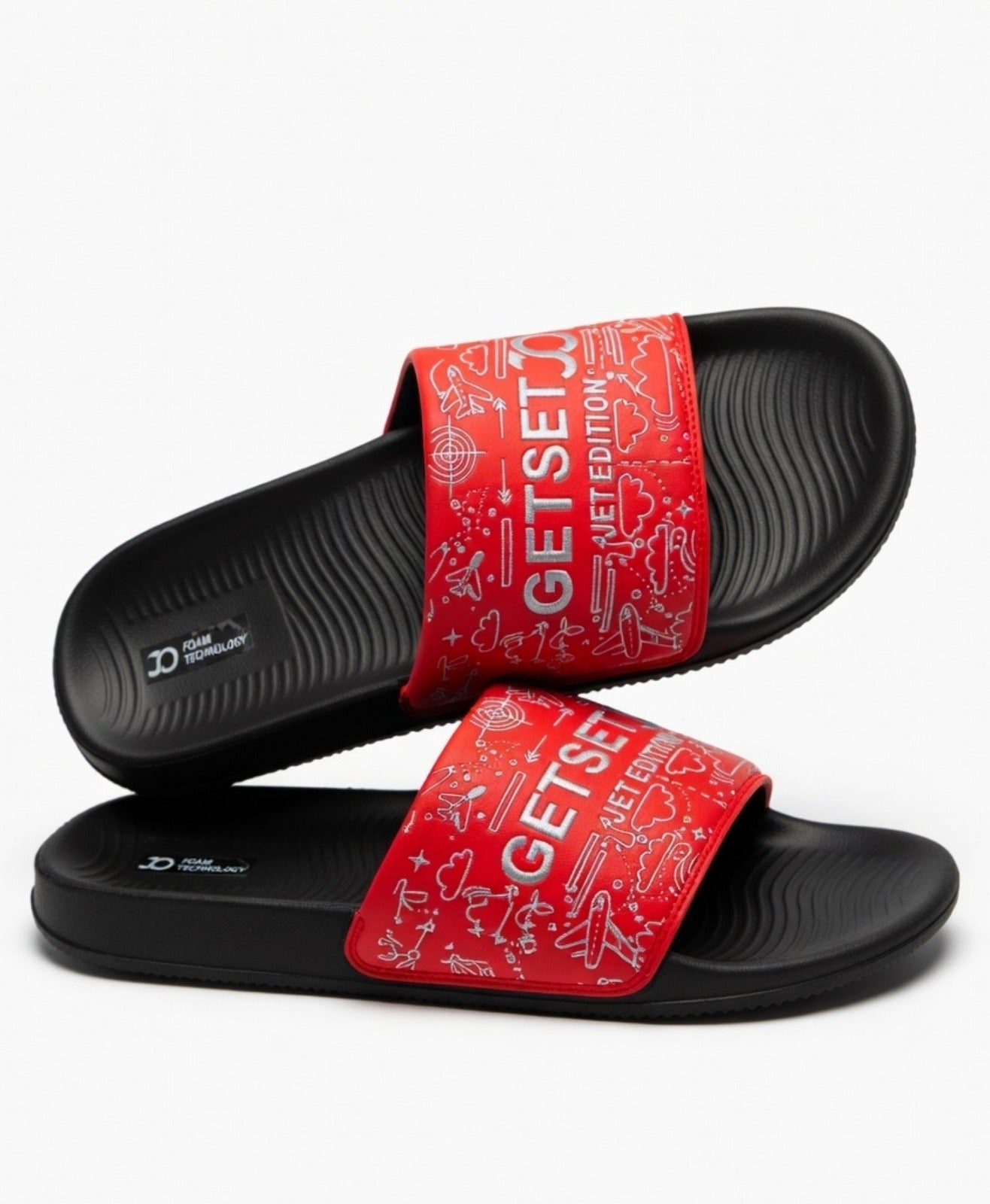 Stylish Genz Red Cushion Slides