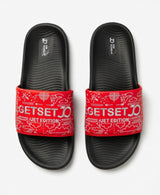Stylish Genz Red Cushion Slides
