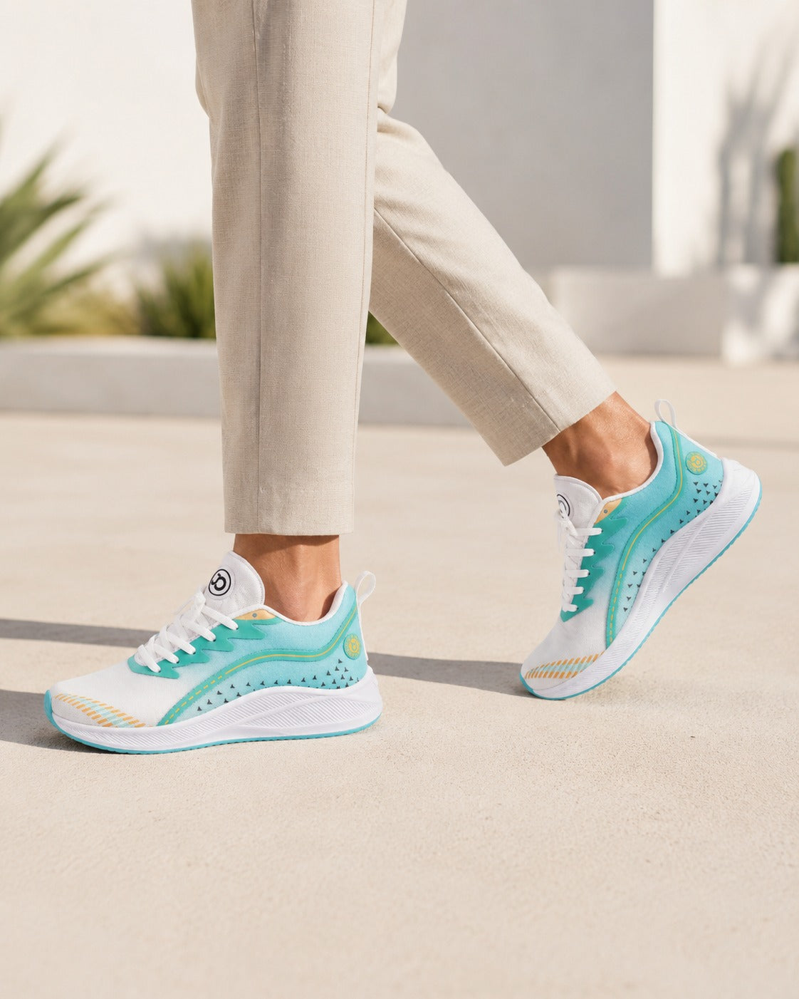 Mens Stylish Green Lightweight Shoes