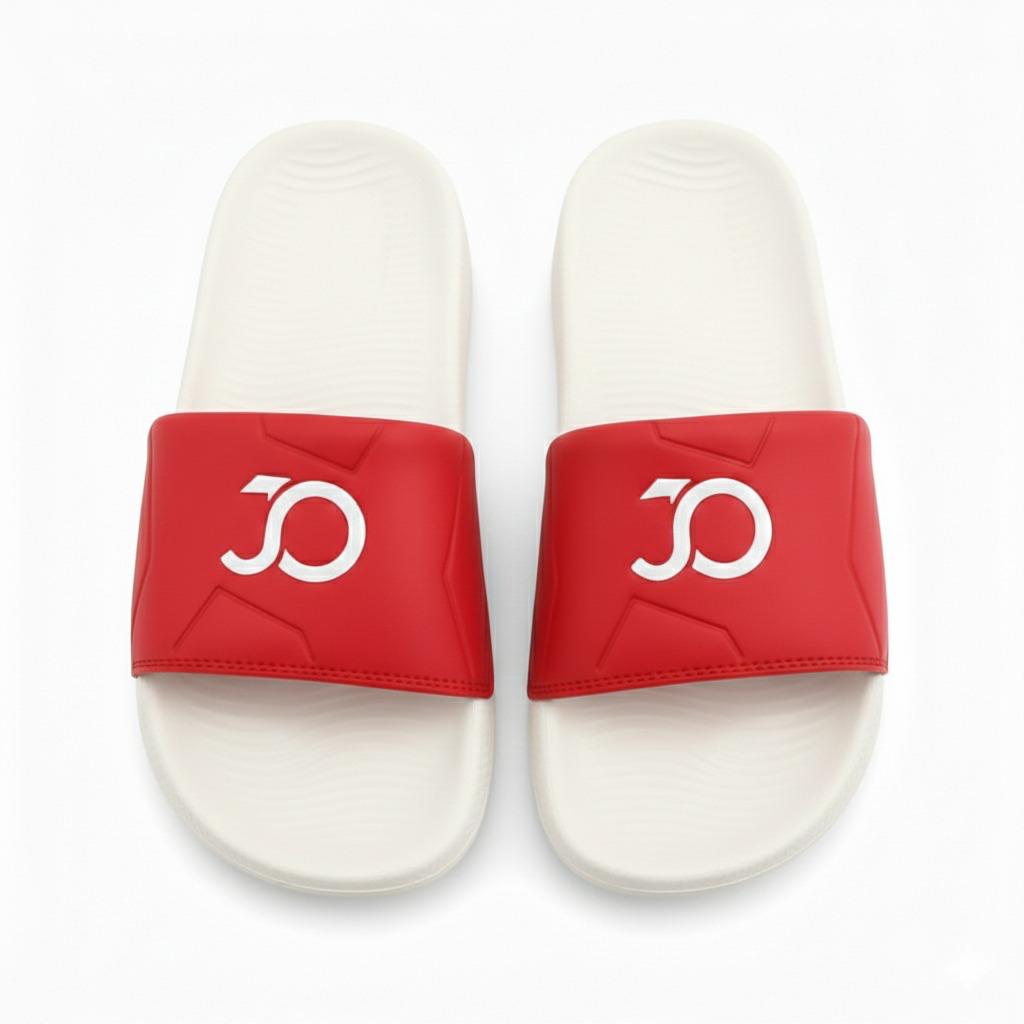 Stylish Genz Python White Cushion Slides