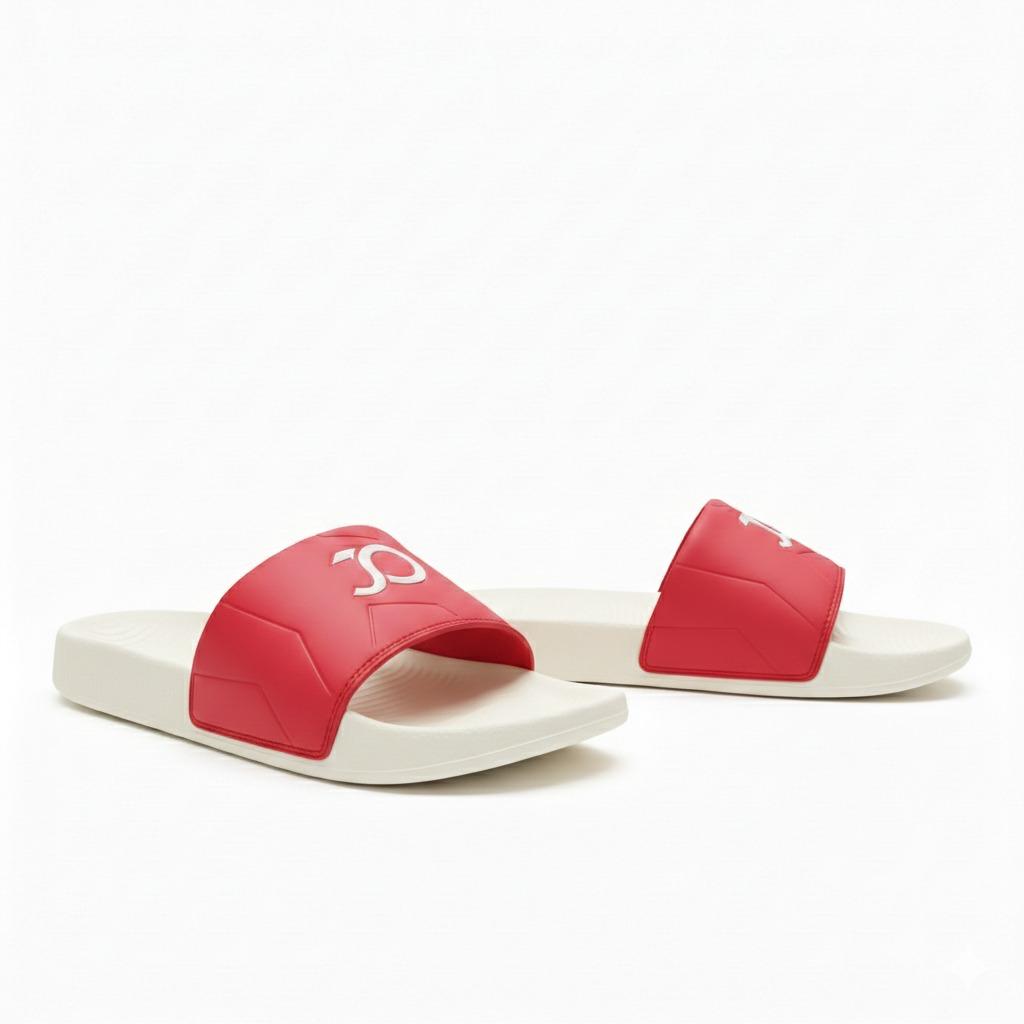 Stylish Genz Python White Cushion Slides