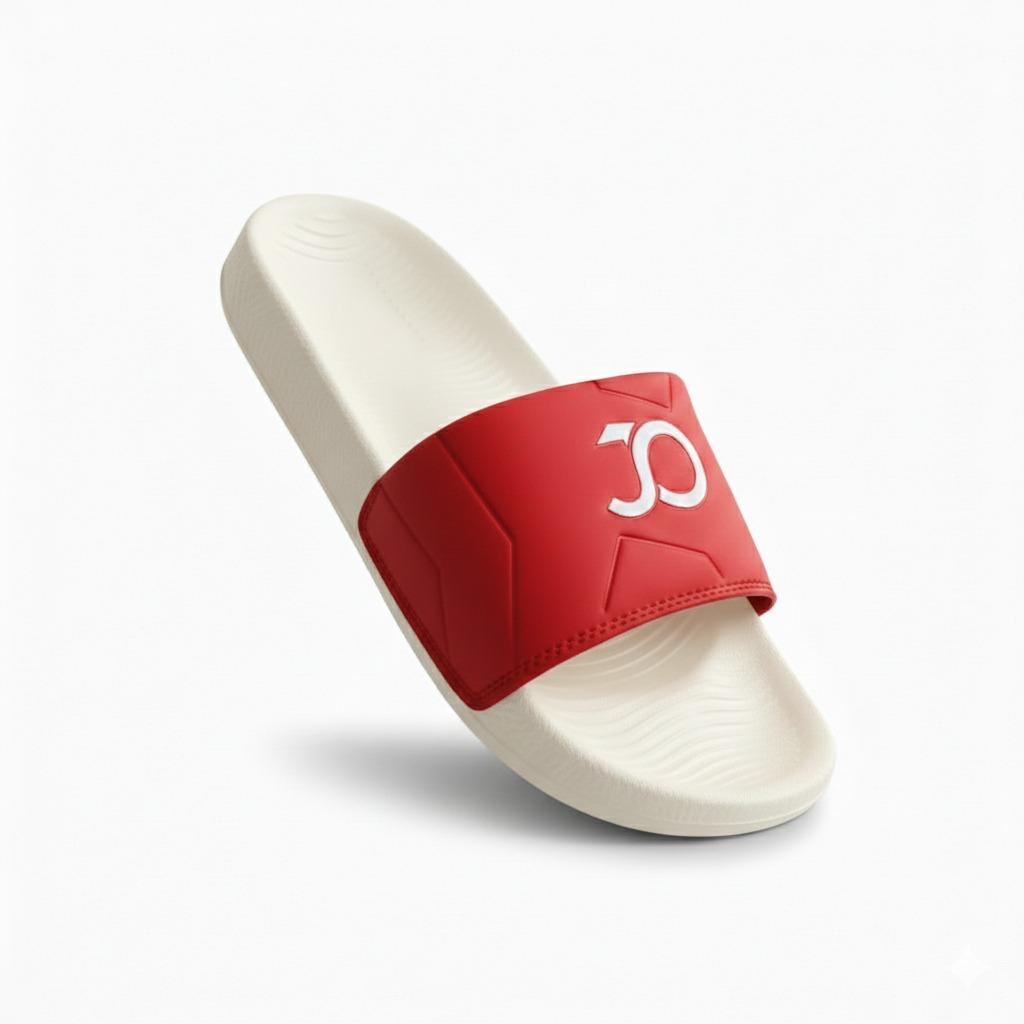 Stylish Genz Python White Cushion Slides