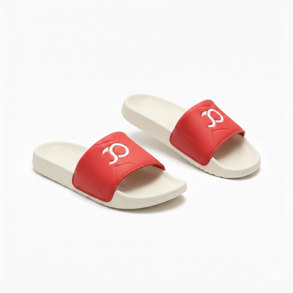Stylish Genz Python White Cushion Slides