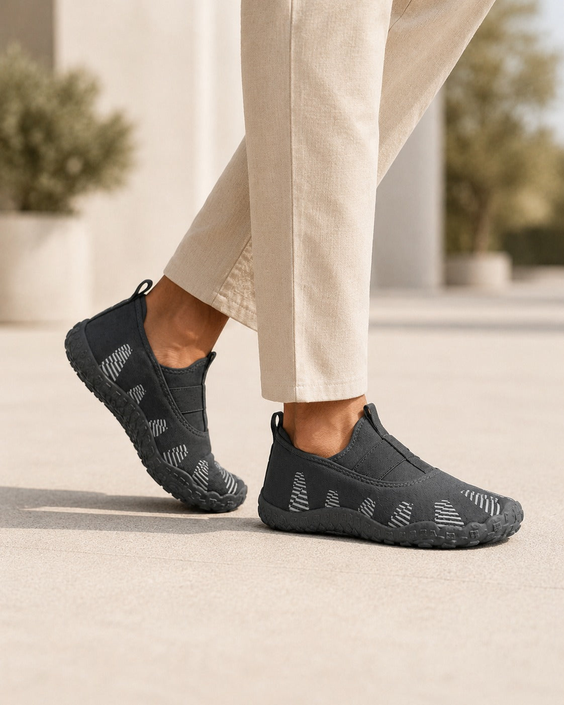 Oxygen Grey wide toe shoes for men