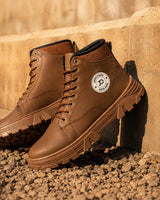 Brown High-Top Boot