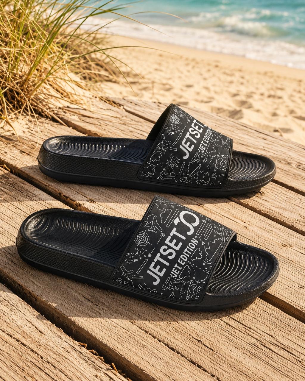 Jootiyapa Loop Black Cushion Slides – Soft-Step Comfort Jootiyapa