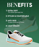 Shark Orange Mens Stylish Sports shoes for GenZ