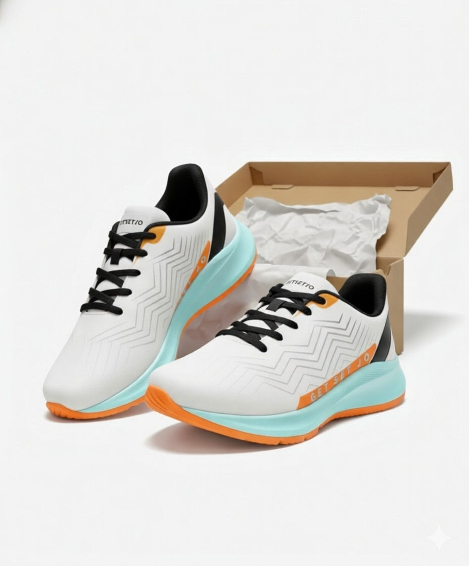 Shark Orange Mens Stylish Sports shoes for GenZ