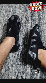 Oxygen Black wide toe shoes for men